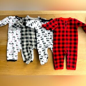 Hudson baby quilted warm pajama bundle | 2x 6-9m and 2x 9-12m